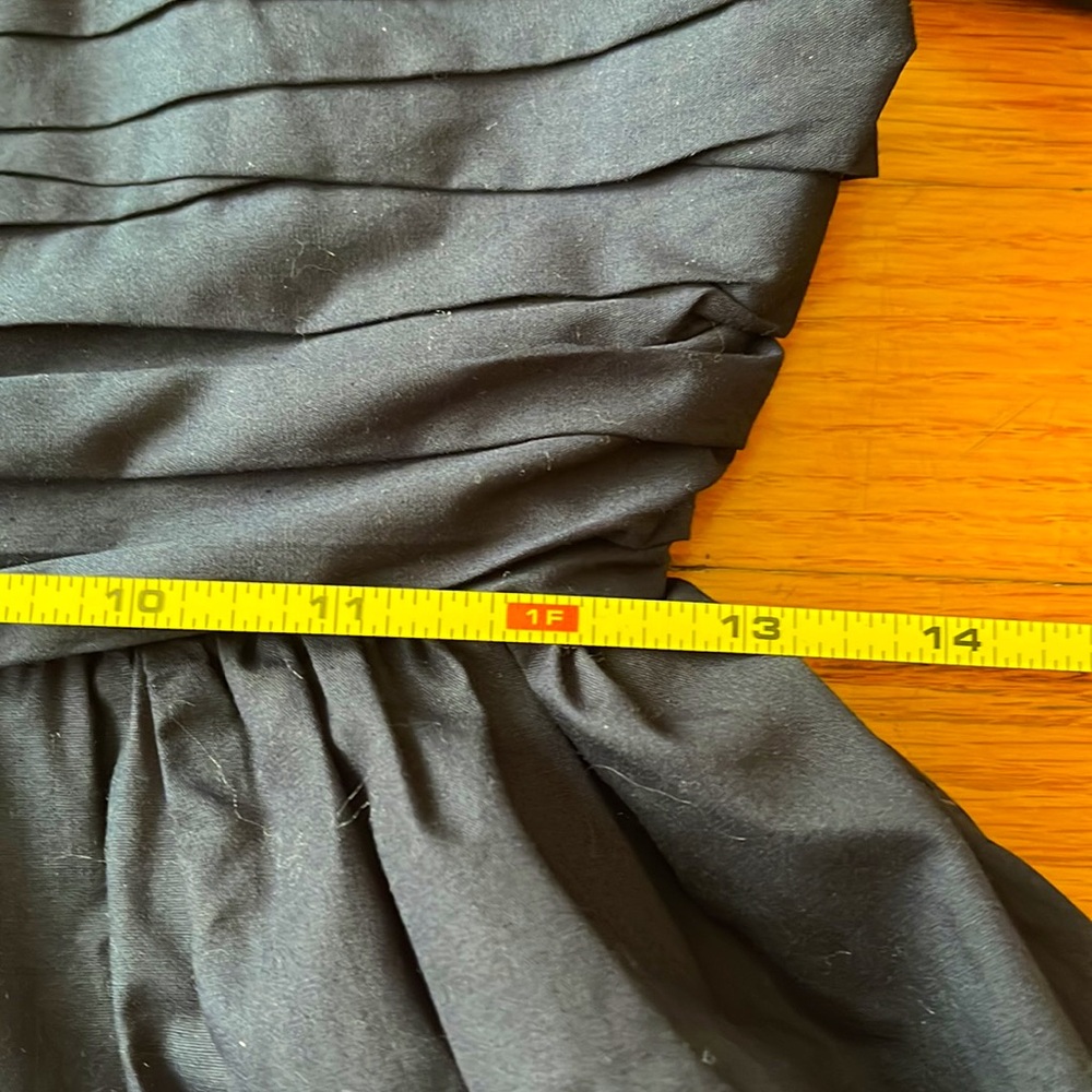 Abercrombie & Fitch Ruched Ruffle Puff Sleeve Mini Dress Black Size XSmall NWOT - Picture 7 of 8